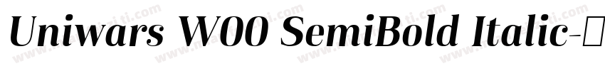 Uniwars W00 SemiBold Italic字体转换